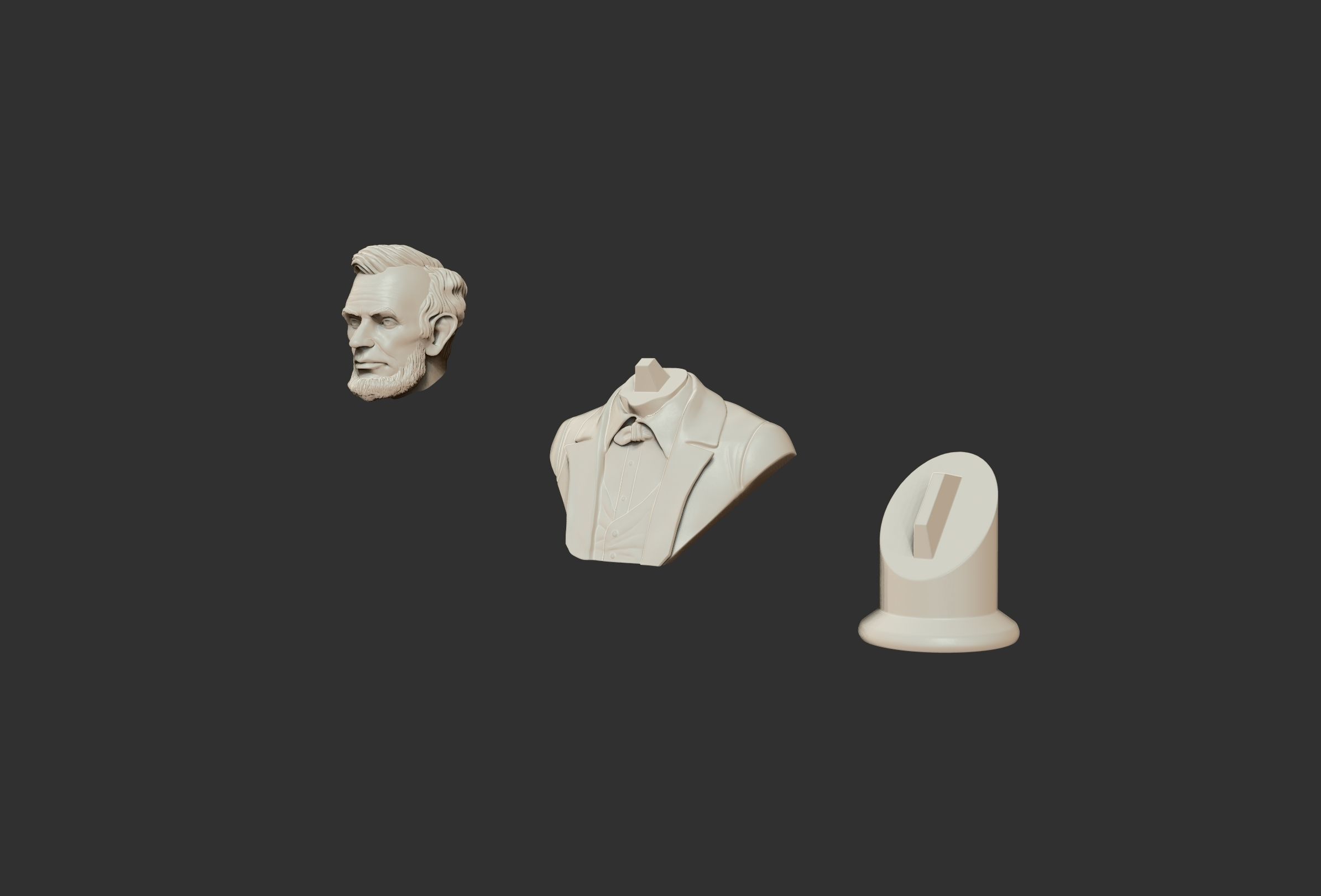 ABRAHAM LINCOLN BUST 3D model_5