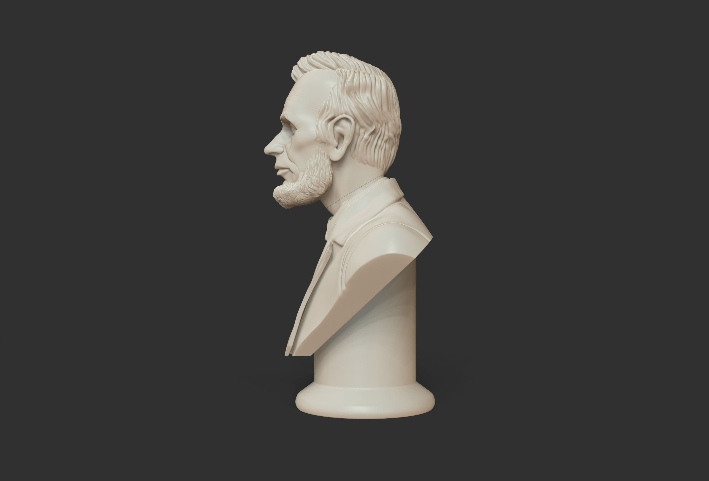 ABRAHAM LINCOLN BUST 3D model_2
