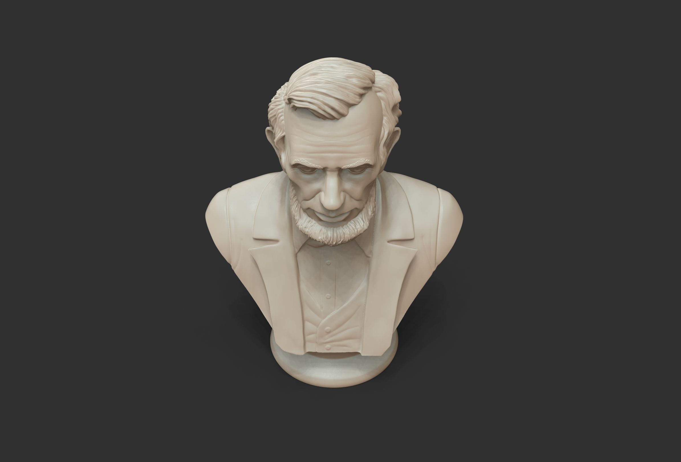 ABRAHAM LINCOLN BUST 3D model_6