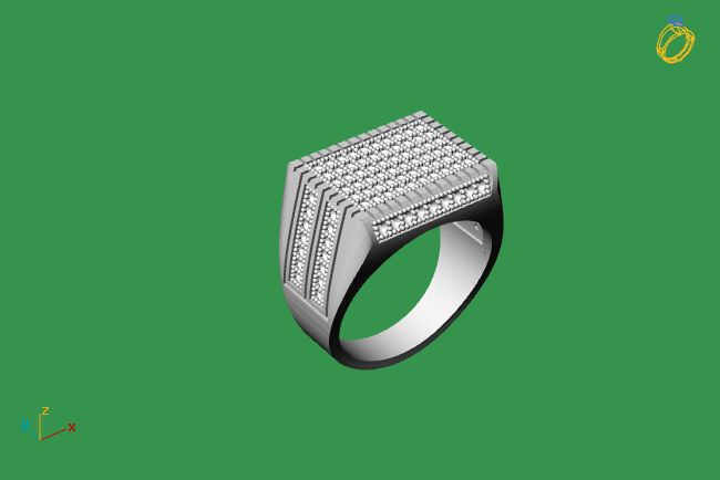 Gents Ring - STL READY FILES 3D print model_1