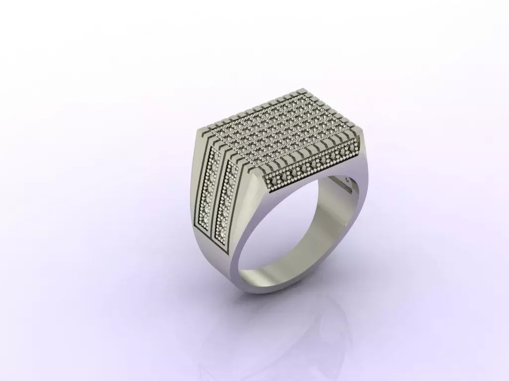 Gents Ring - STL READY FILES 3D print model_0
