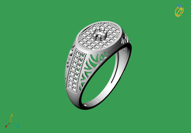 Gents Ring - STL READY FILES 3D print model_1