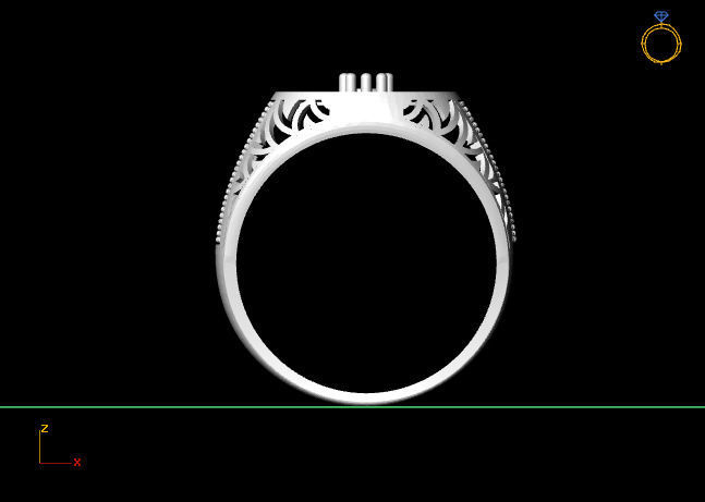Gents Ring - STL READY FILES 3D print model_3