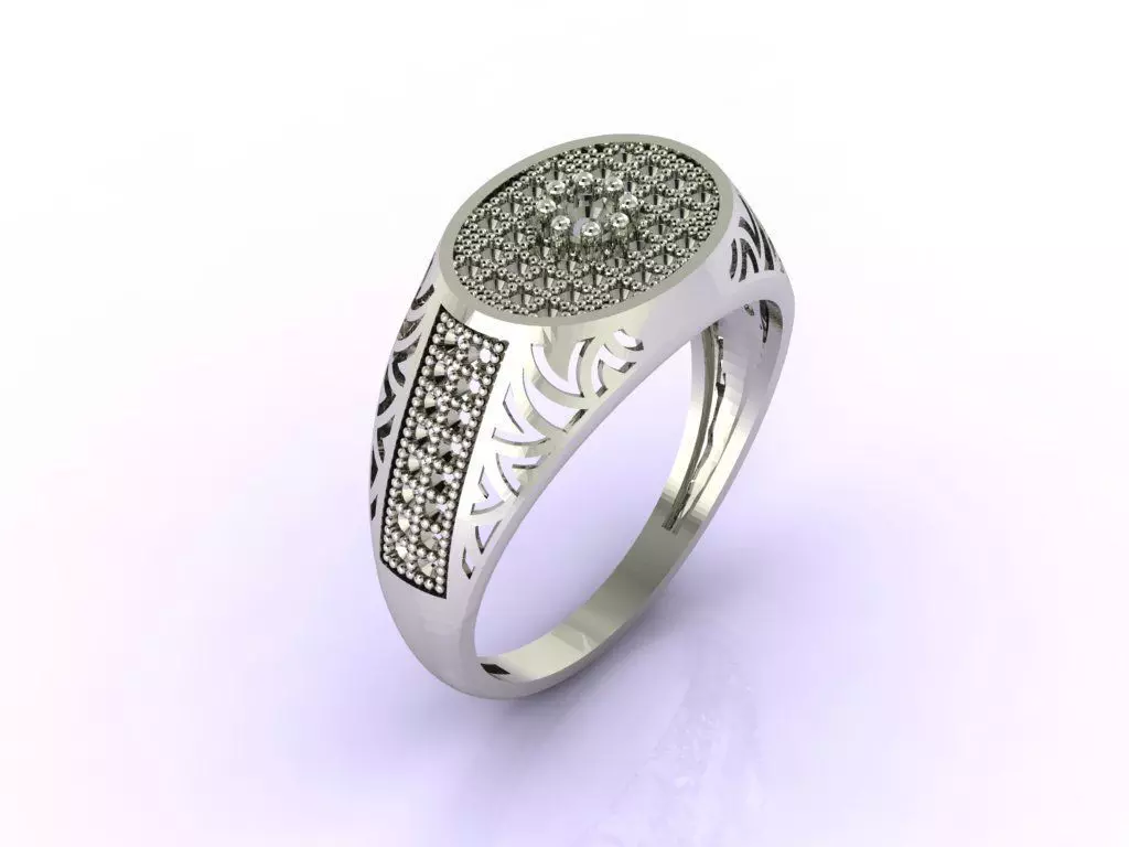 Gents Ring - STL READY FILES 3D print model_0