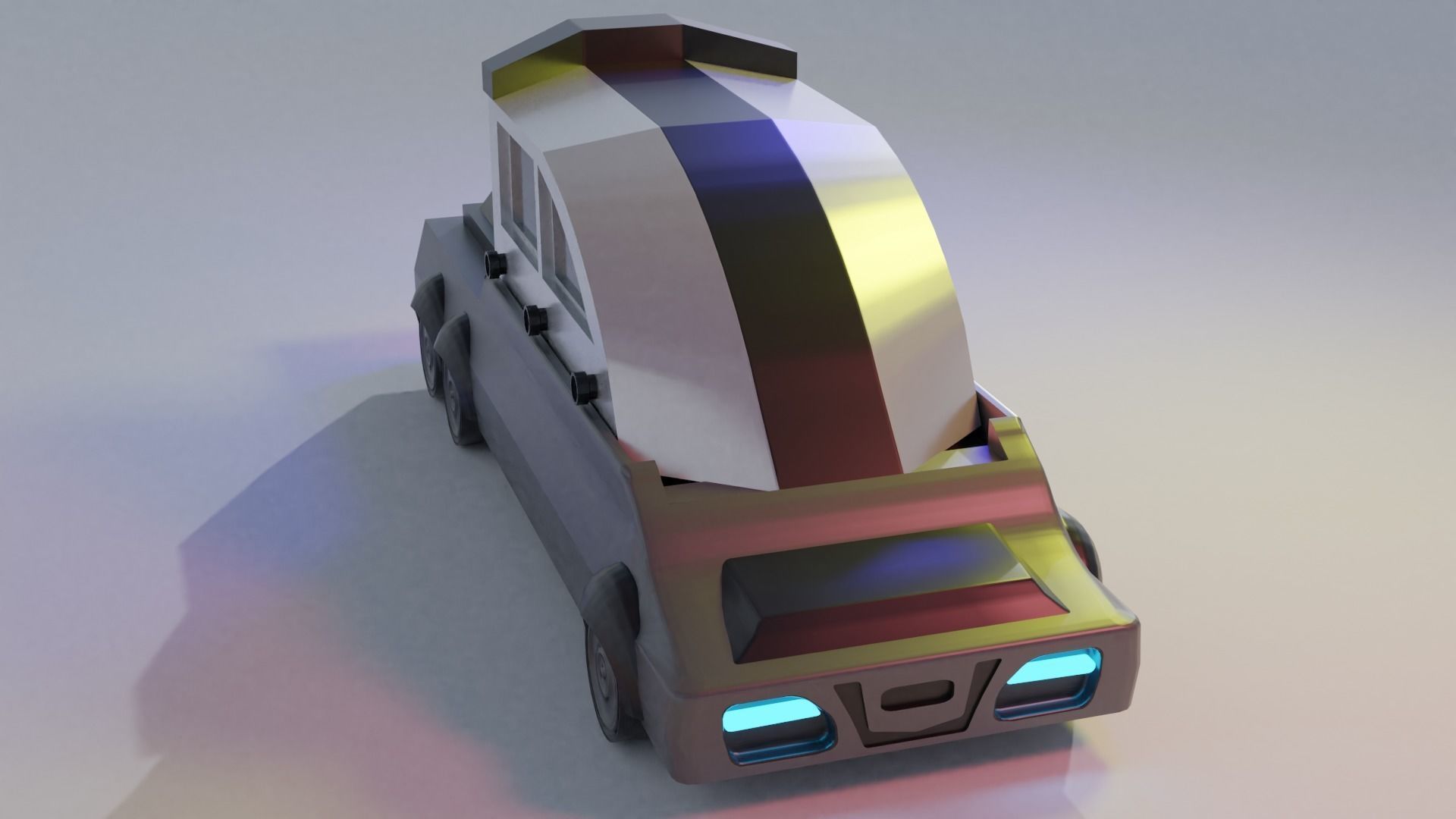 Futuristic Electric Car 3D Model For 3D Printing Animation Film 3D print model_4