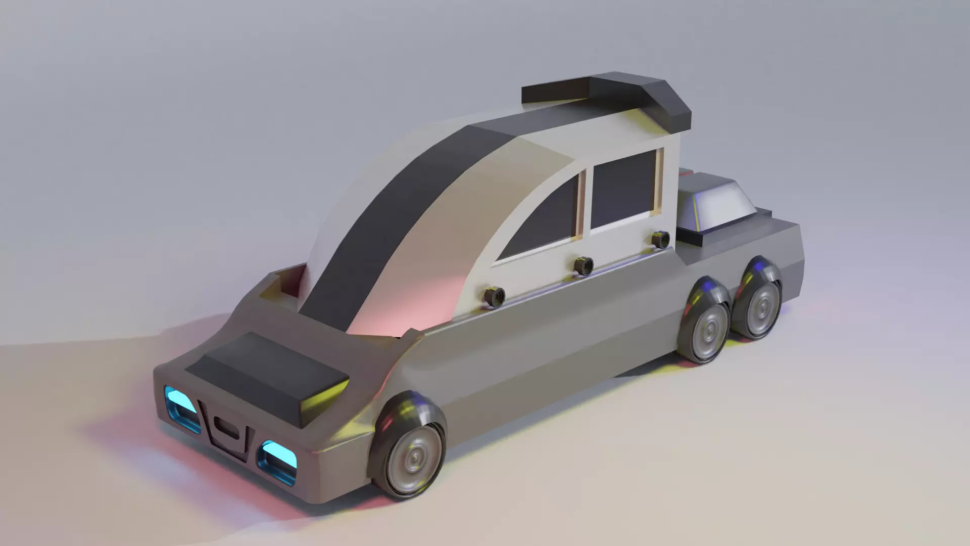 Futuristic Electric Car 3D Model For 3D Printing Animation Film 3D print model_0