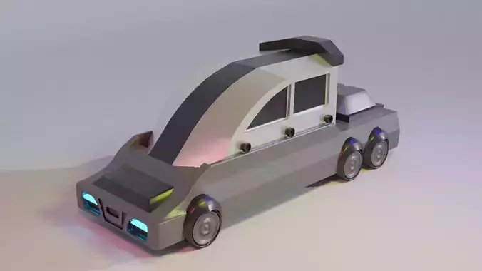 Futuristic Electric Car 3D Model For 3D Printing Animation Film 3D print model