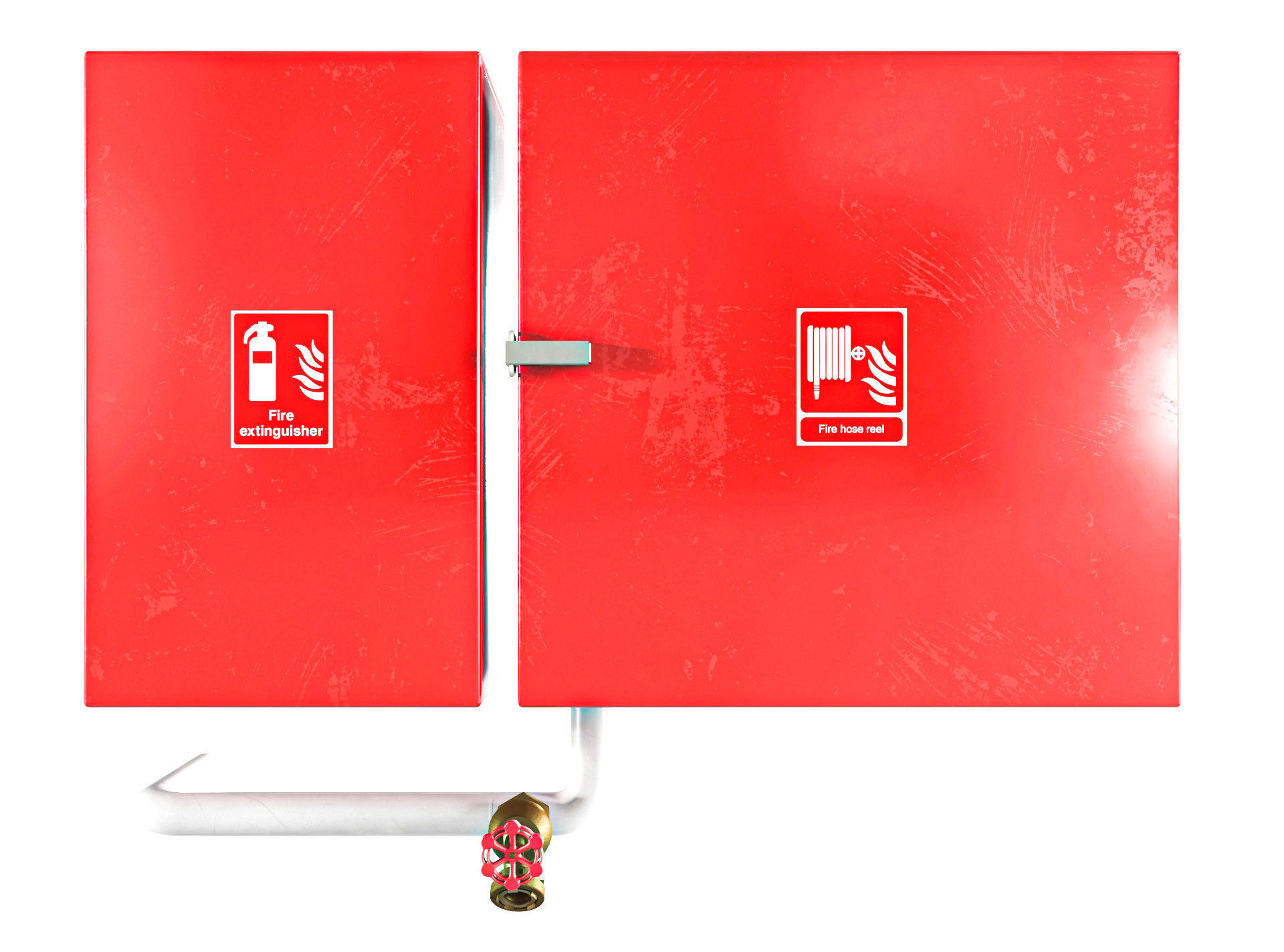 Fire Extinguisher Box Low-poly 3D model_2