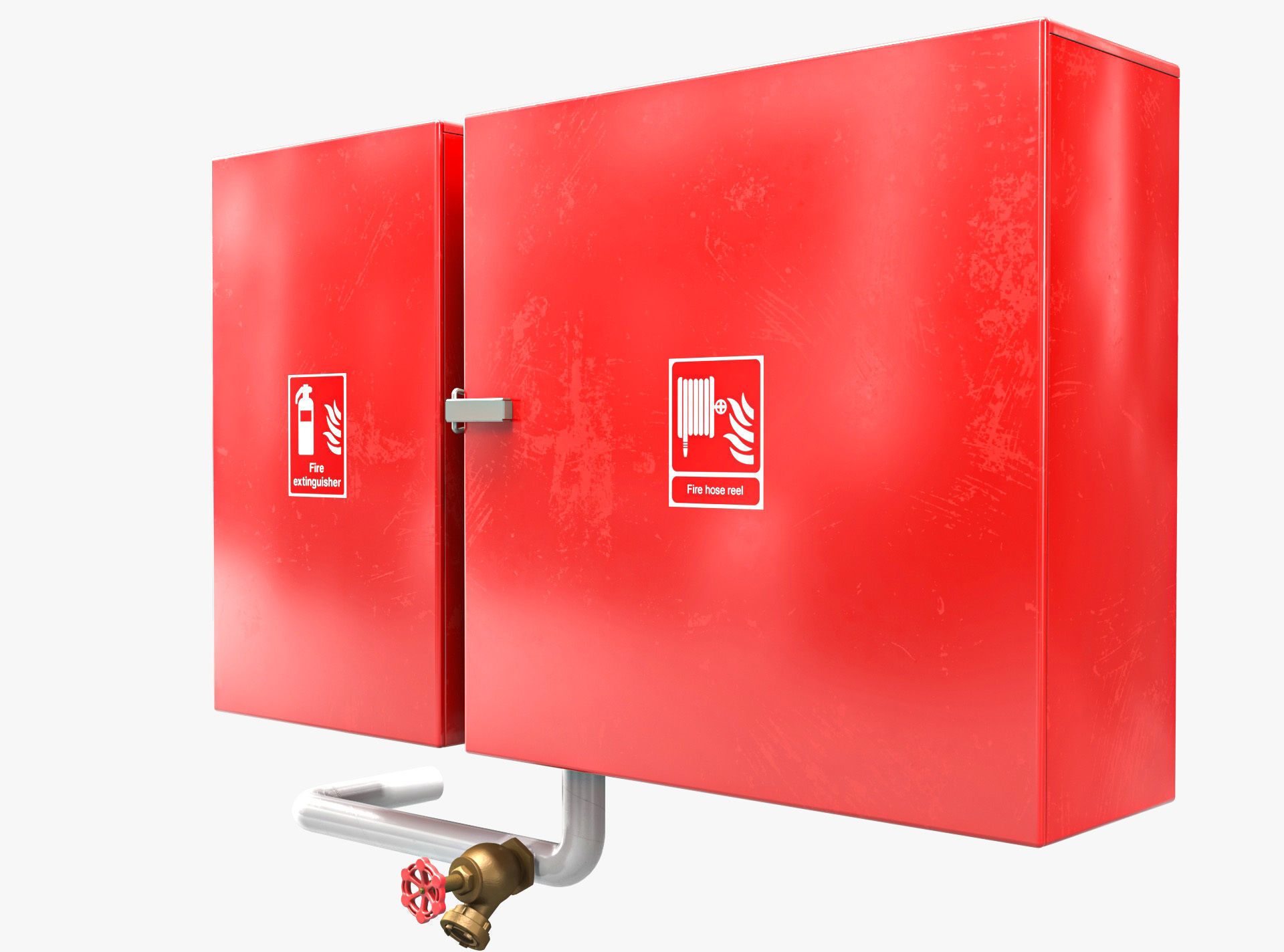 Fire Extinguisher Box Low-poly 3D model_4