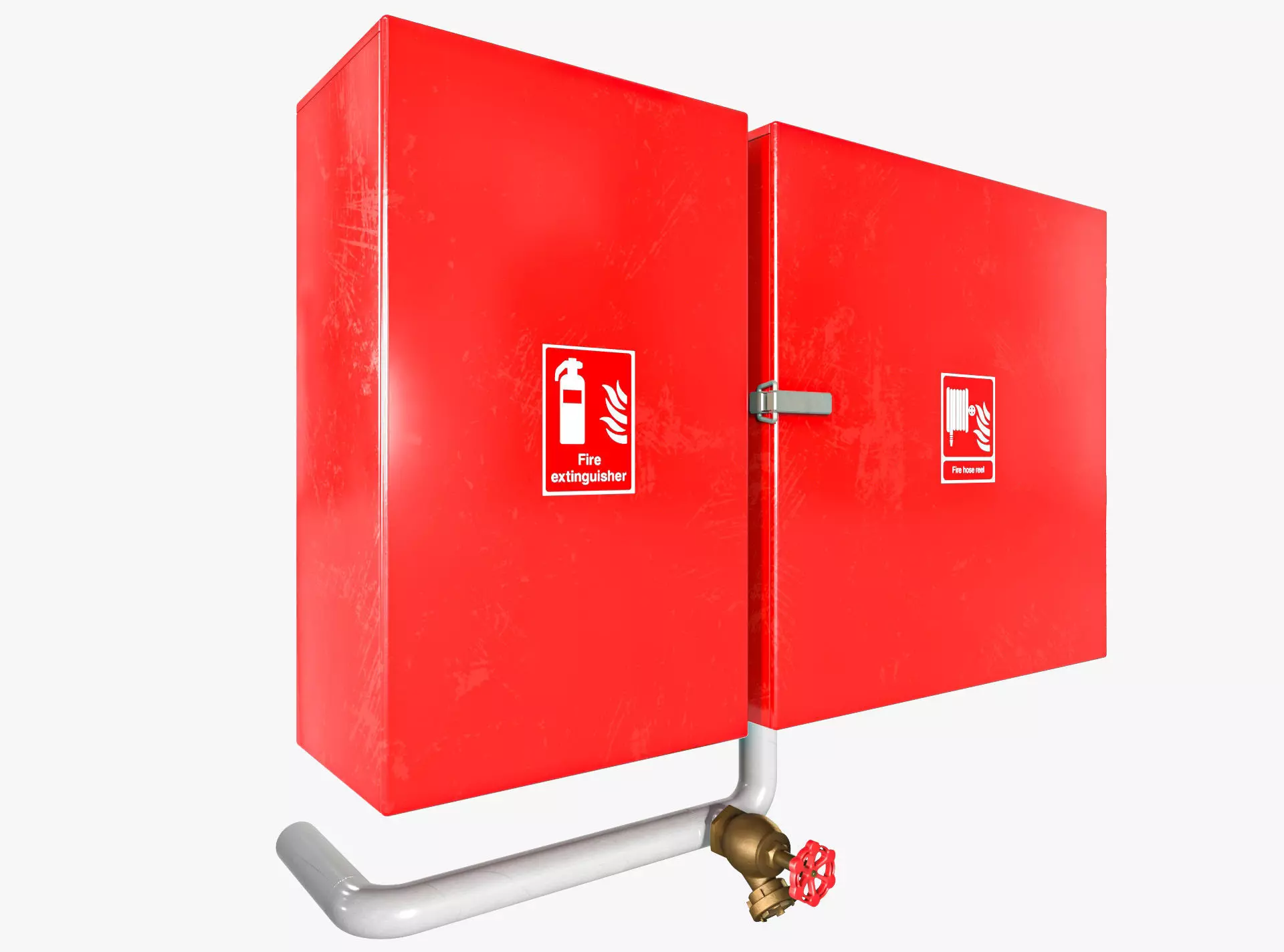 Fire Extinguisher Box Low-poly 3D model_0