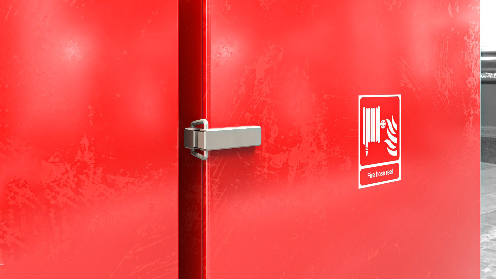 Fire Extinguisher Box Low-poly 3D model_5