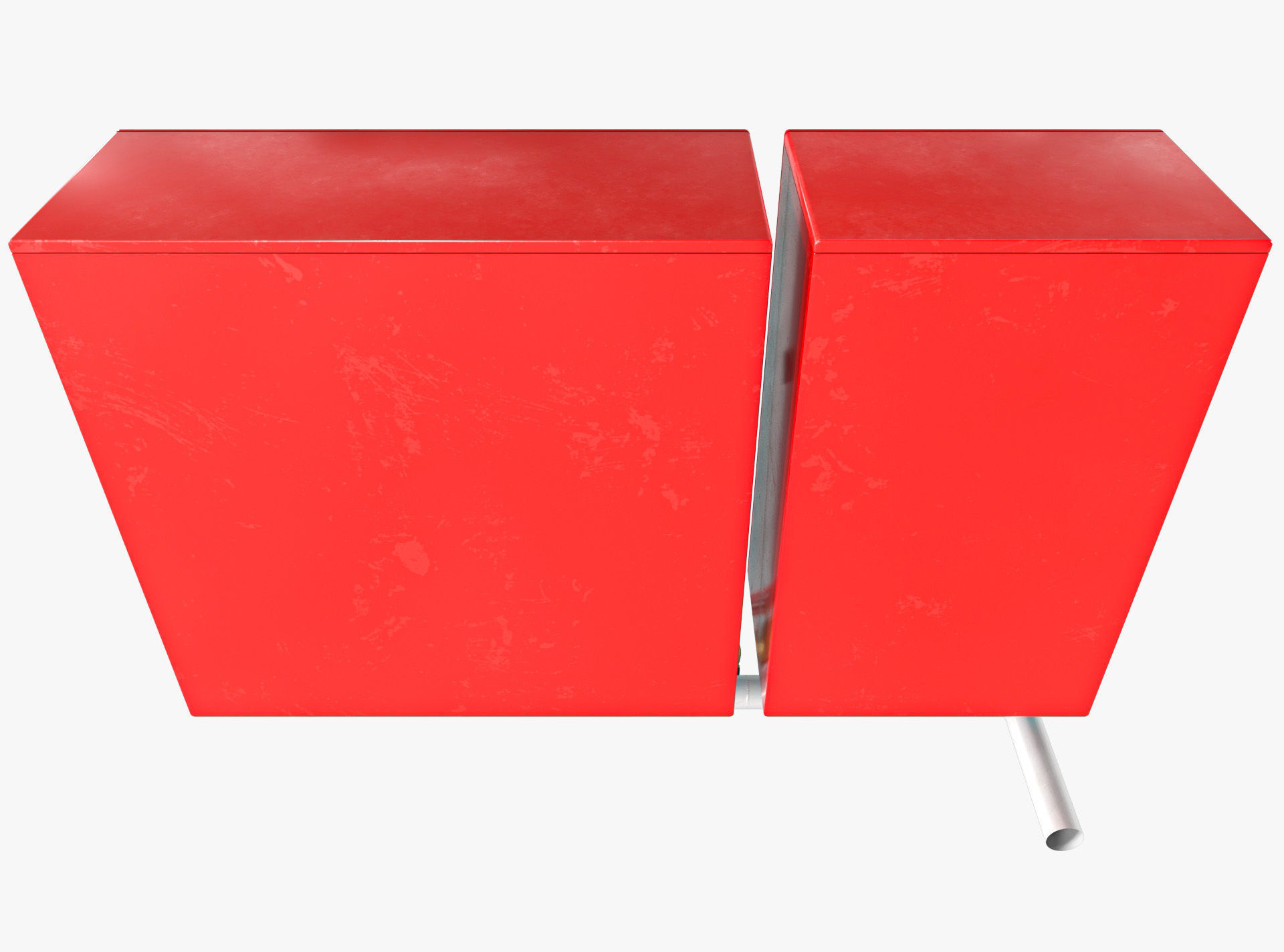 Fire Extinguisher Box Low-poly 3D model_3