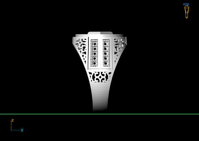 Gents Ring - STL READY FILES 3D print model_4