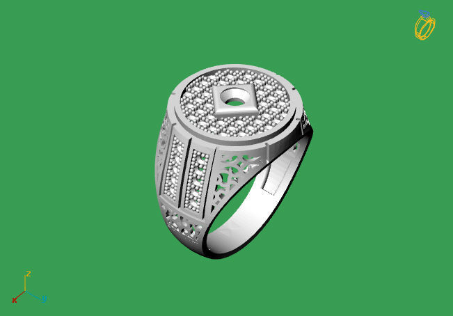 Gents Ring - STL READY FILES 3D print model_1