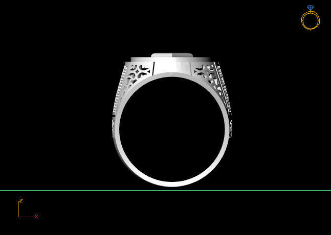 Gents Ring - STL READY FILES 3D print model_3