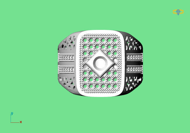 Gents Ring - STL READY FILES 3D print model_2