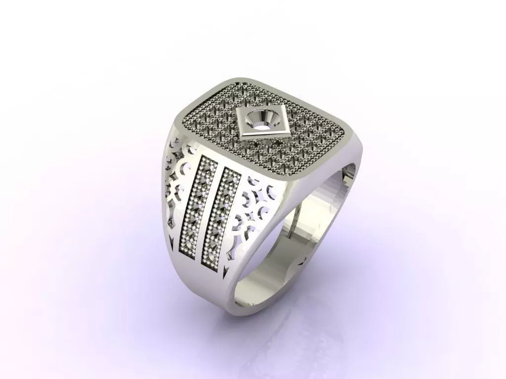 Gents Ring - STL READY FILES 3D print model_0