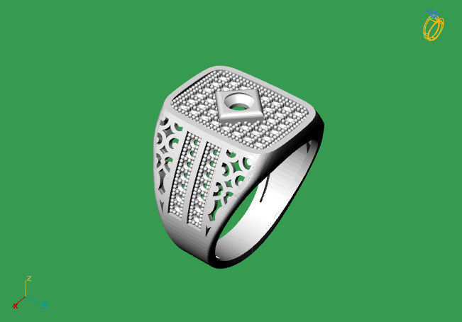 Gents Ring - STL READY FILES 3D print model_1