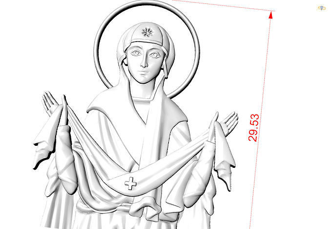 Pokrov Icon of the Mother of God 3D print model