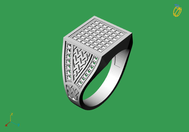 Gents Ring - STL READY FILES 3D print model_1