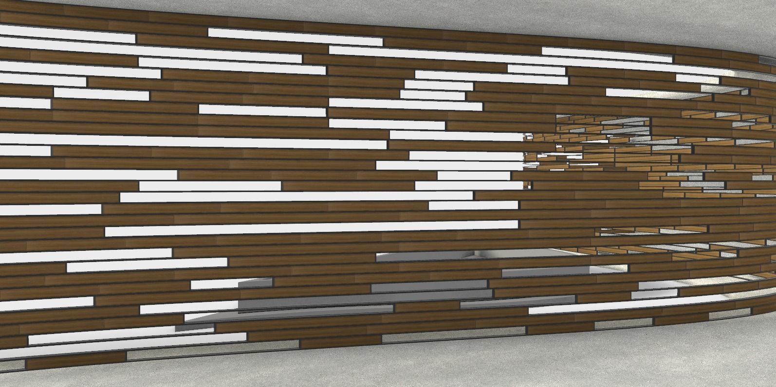 parametric facade design scene  3D print model_8