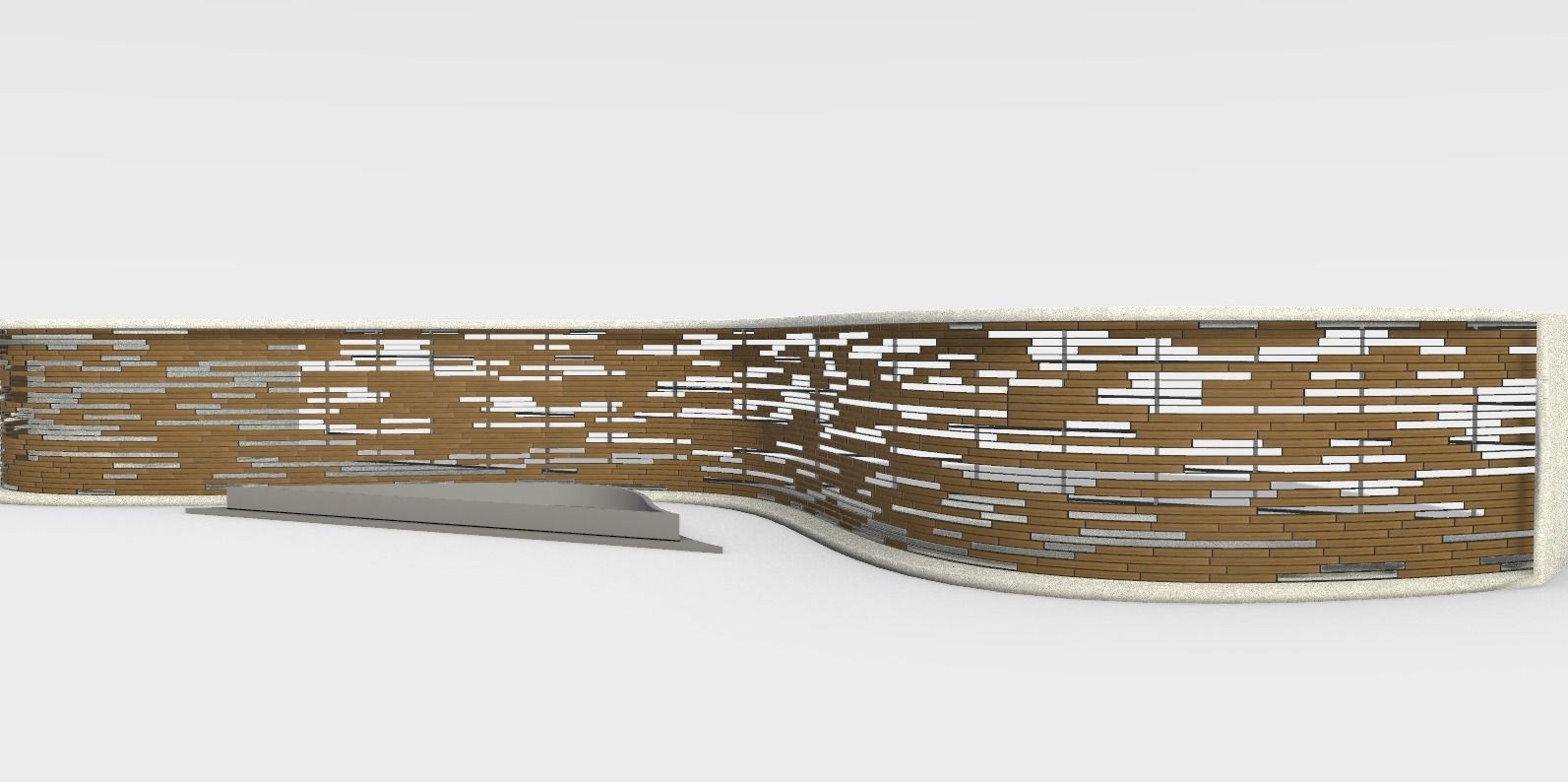 parametric facade design scene  3D print model_9