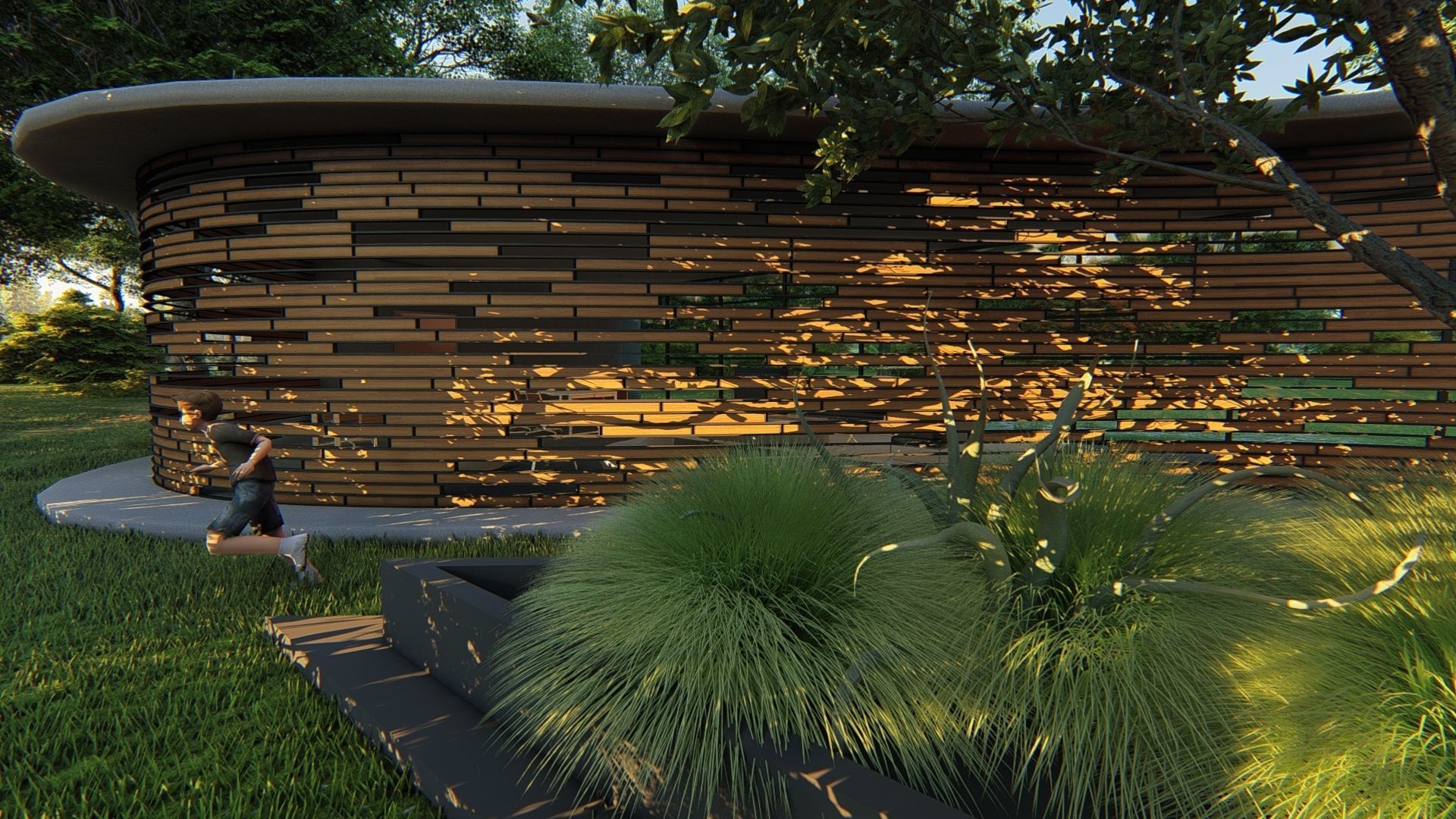 parametric facade design scene  3D print model_10