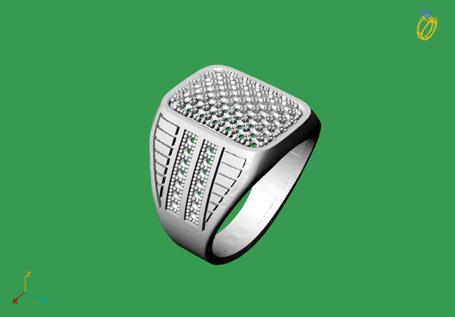 Gents Ring - STL READY FILES 3D print model_1