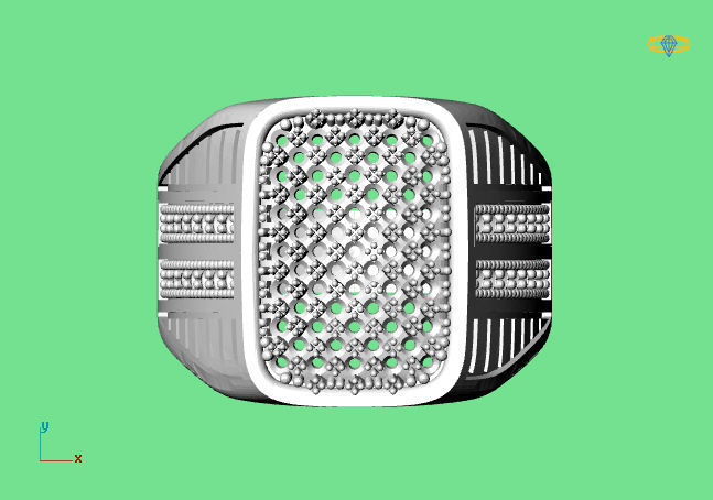 Gents Ring - STL READY FILES 3D print model_2