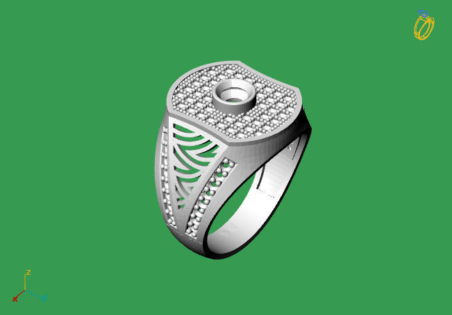 Gents Ring - STL READY FILES 3D print model_1