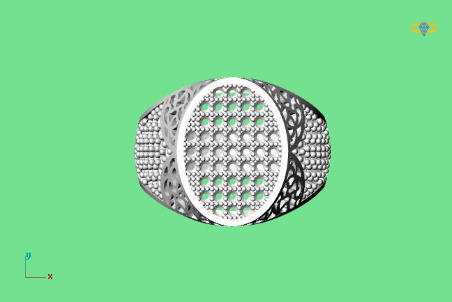 Gents Ring - STL READY FILES 3D print model_2