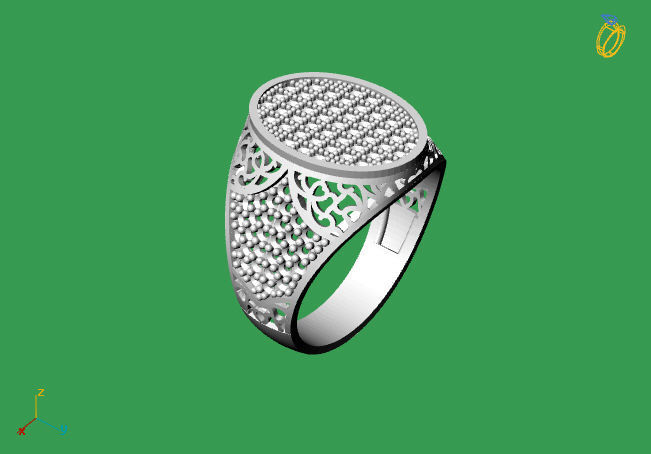 Gents Ring - STL READY FILES 3D print model_1