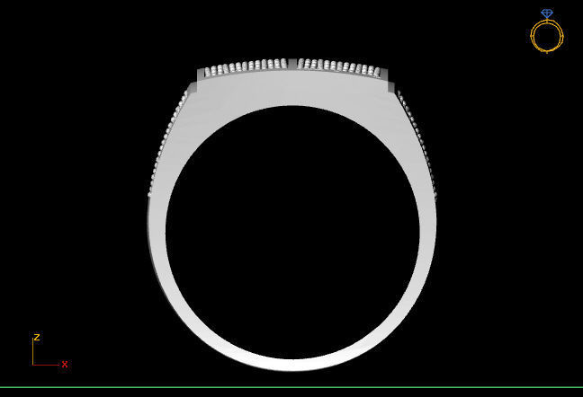Gents Ring - STL READY FILES 3D print model_3