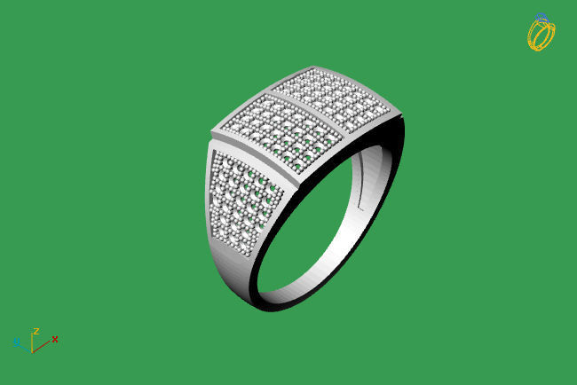 Gents Ring - STL READY FILES 3D print model_1