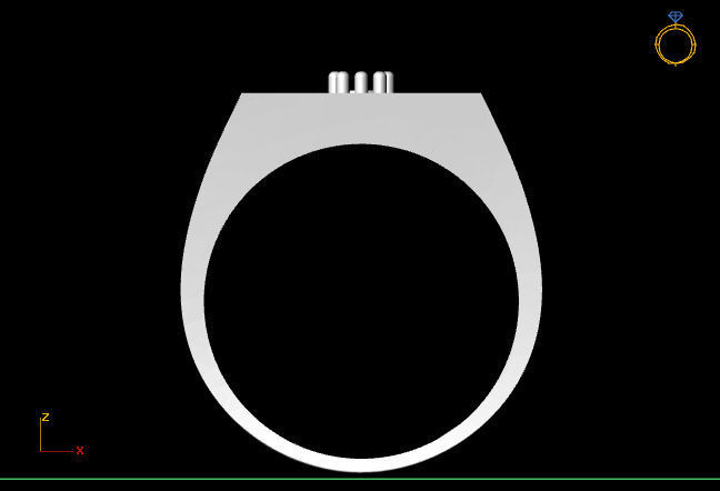 Gents Ring - STL READY FILES 3D print model_3