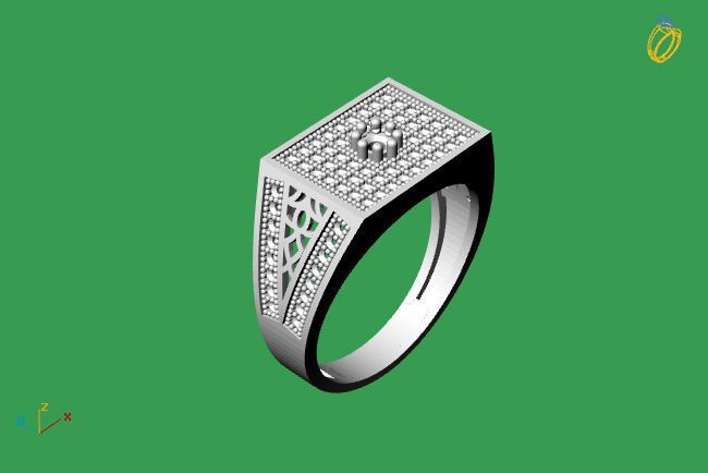 Gents Ring - STL READY FILES 3D print model_1