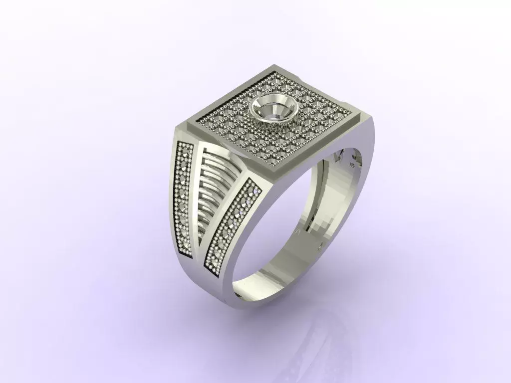 Gents Ring - STL READY FILES 3D print model_0