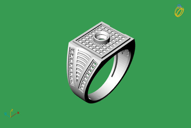 Gents Ring - STL READY FILES 3D print model_1
