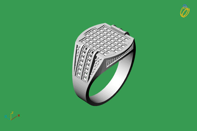 Gents Ring - STL READY FILES 3D print model_1