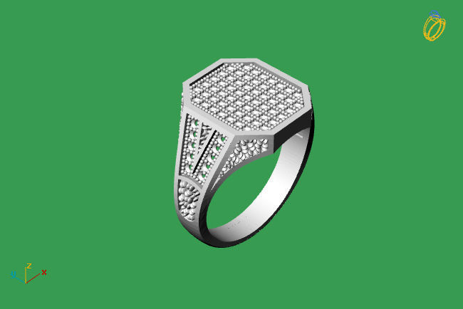 Gents Ring - STL READY FILES 3D print model_1