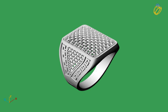 Gents Ring - STL READY FILES 3D print model_1