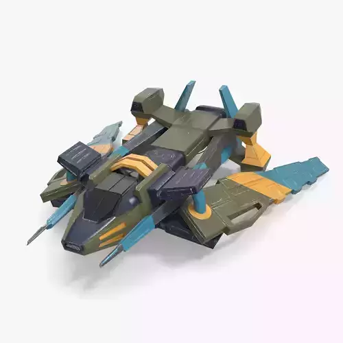 Space Ship-Low Poly Low-poly 3D model