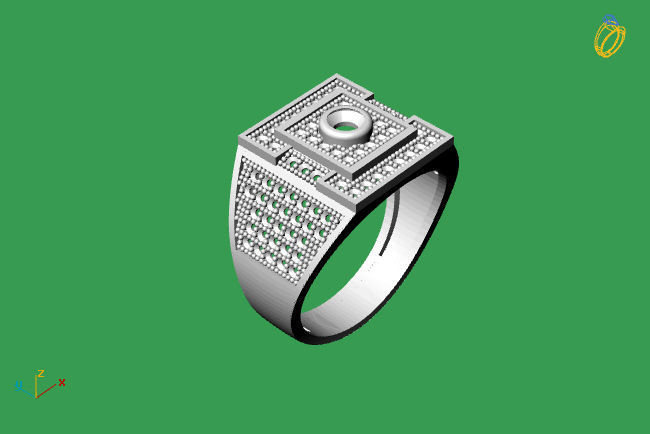 Gents Ring - STL READY FILES 3D print model_1