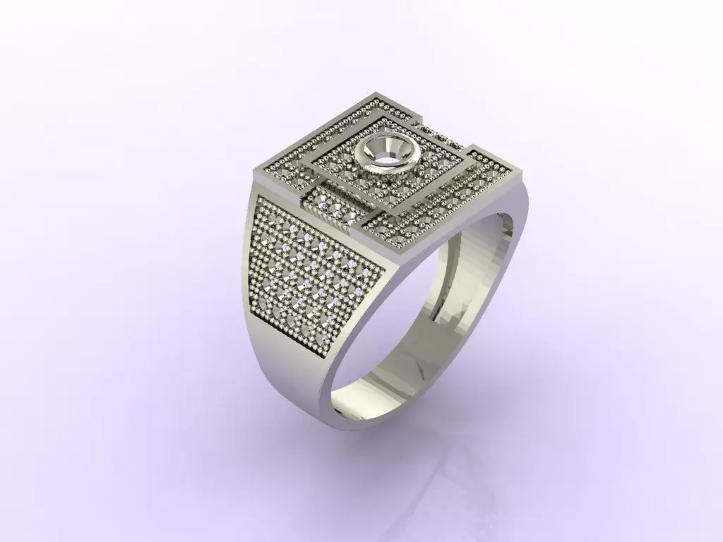 Gents Ring - STL READY FILES 3D print model_0