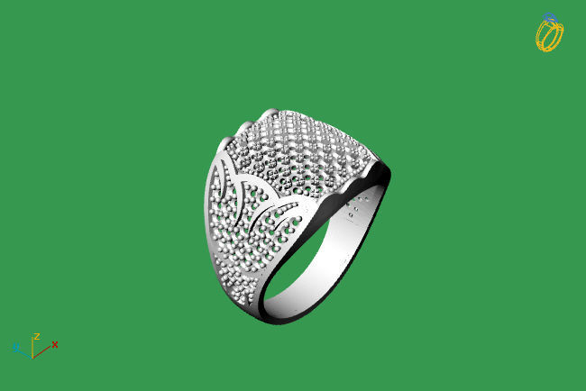 Gents Ring - STL READY FILES 3D print model_1