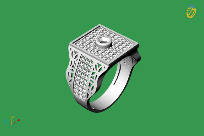 Gents Ring - STL READY FILES 3D print model_1