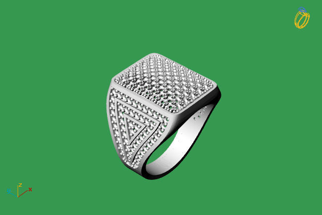 Gents Ring - STL READY FILES 3D print model_1