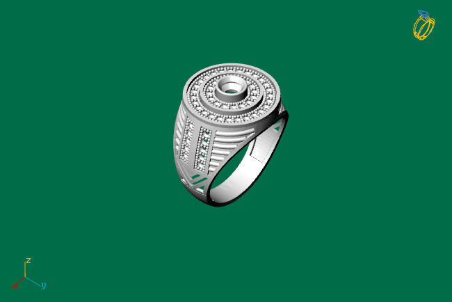 Gents Ring - STL READY FILES 3D print model_1