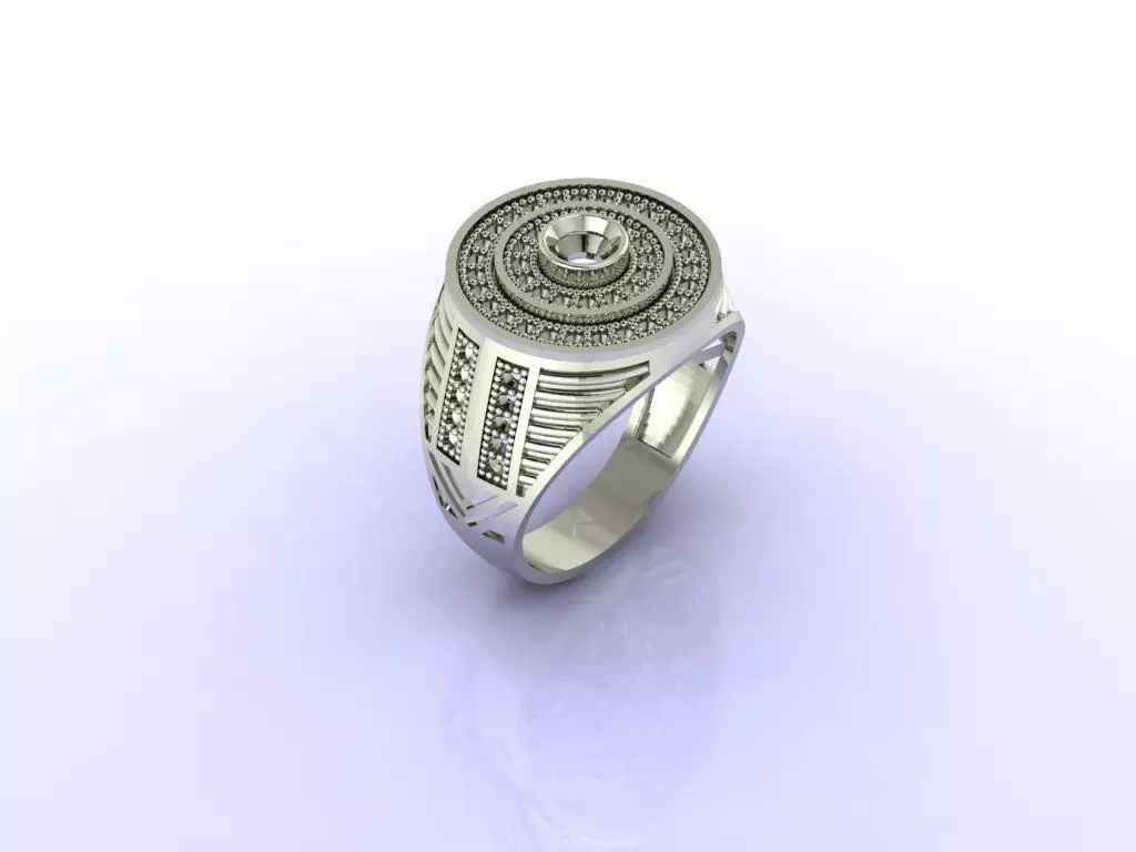 Gents Ring - STL READY FILES 3D print model_0