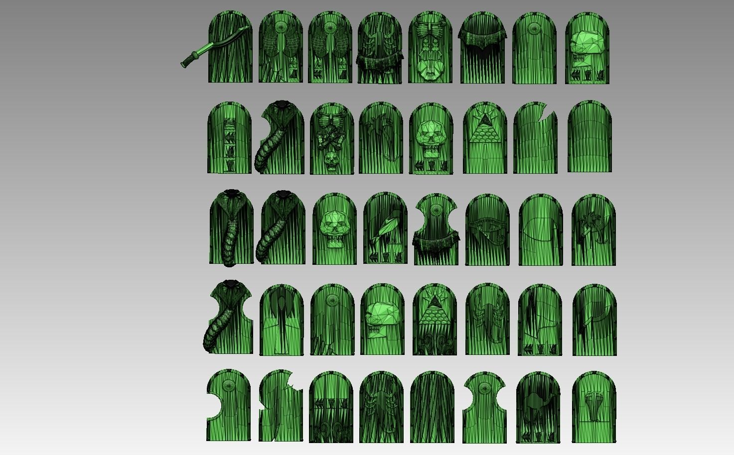 Egyptian Shield Pack 3D print model_31